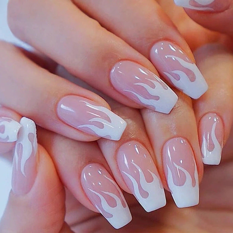Wholesale Plastic Pink Flame Wear Nail Art